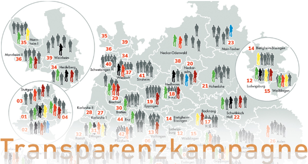 Transparenzkampagne (Grafik: Ausschnitt aus der Karte "Transparenzkampagne)