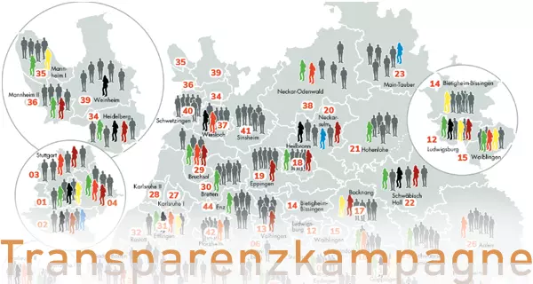 Karte zur Transparenzkampagne