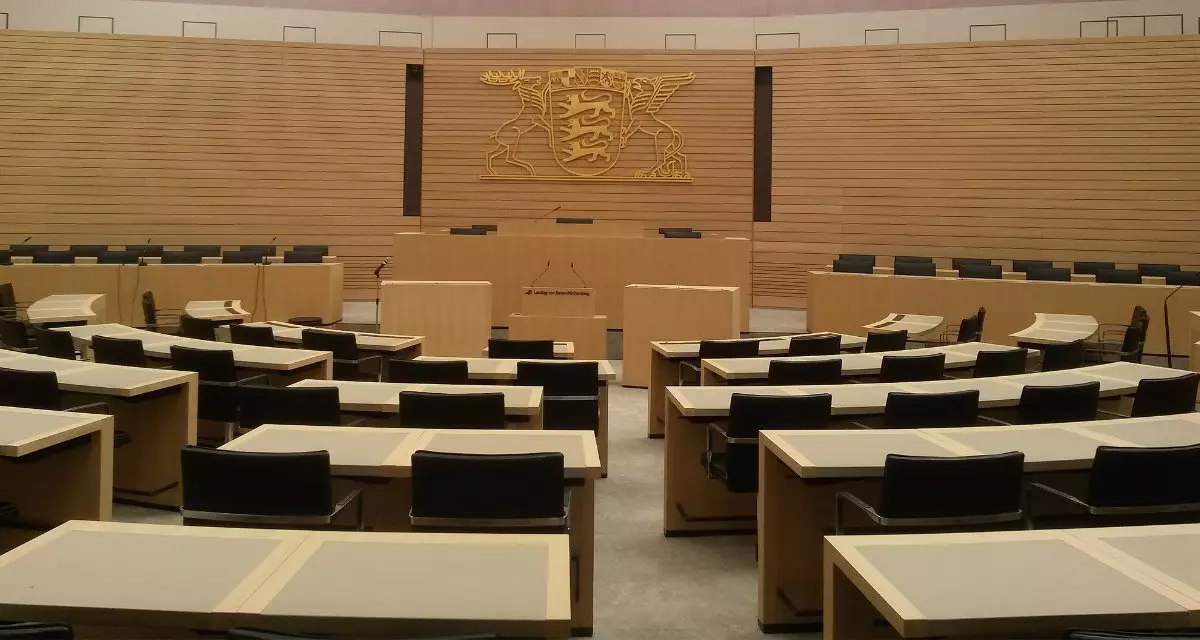 Das Plenum des Landtags in Baden-Württemberg. 