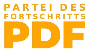 Logo mit dem Schriftzug Partei des Fortschritts PDF.