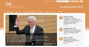 Darstellung der Start-Internet·seite zur Landtags·wahl Darstellung der Start-Internet·seite zur Landtags·wahl